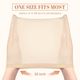 MORGLES 20 Pcs Wig Cap Beige, Stretchy Nylon Wig Caps for Women