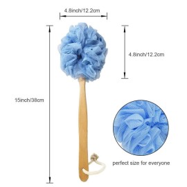RASDDER Loofah with Handle, Loofah on a Stick, Shower Sponge with Handle, Bath Brush, Shower Brush for Body, Back Scrubber for Shower, PE Soft Mesh Luffa for Men and Women RASDDER Loofah with Handle, Loofah on a Stick, Shower Sponge with Handle, Bath Brush, Shower Brush for Body, Back Scrubber for Shower, PE Soft Mesh Luffa for Men and Women