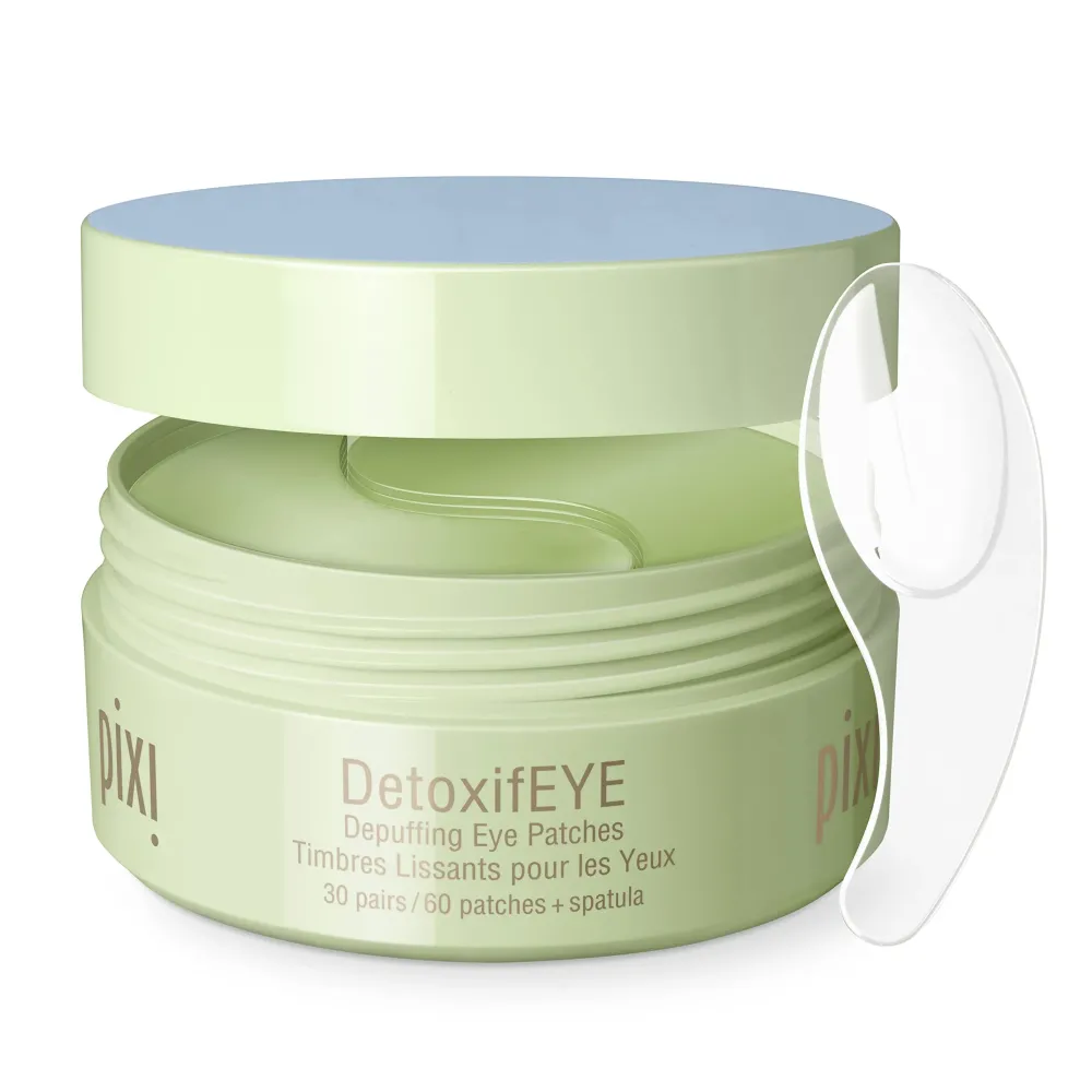 Pixi DetoxifEYE Depuffing Hydrogel Under-Eye Patches, Cucumber, Gold & Caffeine For Under Eyes, Hydrate Eye Area, 30 pairs, 60 Patches Pixi DetoxifEYE Depuffing Hydrogel Under-Eye Patches, Cucumber, Gold & Caffeine For Under Eyes, Hydrate Eye Area, 30 pairs, 60 Patches