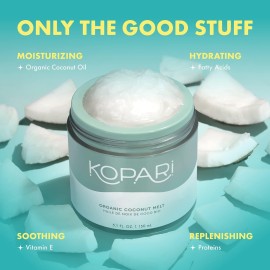 Kopari Organic Coconut Melt | Multi Purpose Skin Moisturizer, 100% Unrefined Coconut Oil Skin Care For Body, Hair, Face | Vegan, Cruelty Free, Paraben & Sulfate Free | 5.1 Oz Kopari Organic Coconut Melt | Multi Purpose Skin Moisturizer, 100% Unrefined Coconut Oil Skin Care For Body, Hair, Face | Vegan, Cruelty Free, Paraben & Sulfate Free | 5.1 Oz