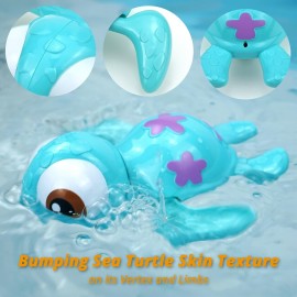 DUCKBOXX XX Wind-up Swimming Sea Turtles Bath Toy, No Battery Mold-Free Anti-Rust Interactive Montessori Toy for Kids 18M+ (Blue) DUCKBOXX XX Wind-up Swimming Sea Turtles Bath Toy, No Battery Mold-Free Anti-Rust Interactive Montessori Toy for Kids 18M+ (Blue)