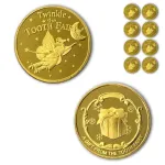 NLR FUN Tooth Fairy Coins Classic Tooth Fairy Golden Coins, Keepsake for Lost Tooth Kids (4 PCS)