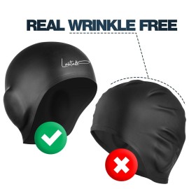 3D Silicone Swim Cap with Ear Protection - Seamless Comfortable Fit for Adults & Youth - Helps Keep Hair Dry - Waterproof Swimming Cap for Men & Women for Pool or Training 3D Silicone Swim Cap with Ear Protection - Seamless Comfortable Fit for Adults & Youth - Helps Keep Hair Dry - Waterproof Swimming Cap for Men & Women for Pool or Training