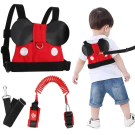Lehoo Castle Toddler Leash for Walking, Baby Leashes for Toddlers Boys, Kid Harness with Leash, Child Safety Leash Anti Lost Wrist Link (Mickey)
