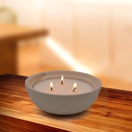 Citronella Candles in Coarse Pottery Container, Natural Soy Wax Candle Outdoor and Indoor Citronella Candles in Coarse Pottery Container, Natural Soy Wax Candle Outdoor and Indoor