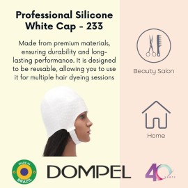 Dompel Silicone Highlight Hair Cap | Reusable Professional Silicone Cap with Needle | Special for Hair Dyeing | Model 233 CA