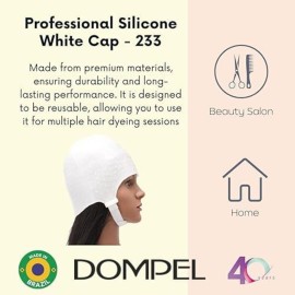 Dompel Silicone Highlight Hair Cap | Reusable Professional Silicone Cap with Needle | Special for Hair Dyeing | Model 233 CA