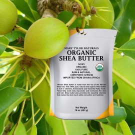 Mary Tylor Naturals Organic Shea butter 1 lb - USDA Certified Raw, Unrefined, Ivory From Ghana Africa - Great for Hair, Skin and all your DIY Projects Mary Tylor Naturals Organic Shea butter 1 lb - USDA Certified Raw, Unrefined, Ivory From Ghana Africa - Great for Hair, Skin and all your DIY Projects
