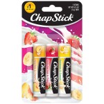 ChapStick Lip Balm Fruit & Cream 3-Pack Collection - Peach, Strawberry & Banana Flavors, 0.15 Oz Ea