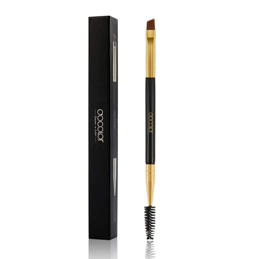 Docolor Duo Eyebrow Brush,Professional Angled Eye Brow Brush and Spoolie Brush Perfect for Lining and Shaping Brows, Spoolie for Brows or Lashes Black Docolor Duo Eyebrow Brush,Professional Angled Eye Brow Brush and Spoolie Brush Perfect for Lining and Shaping Brows, Spoolie for Brows or Lashes Black