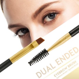 Docolor Duo Eyebrow Brush,Professional Angled Eye Brow Brush and Spoolie Brush Perfect for Lining and Shaping Brows, Spoolie for Brows or Lashes Black Docolor Duo Eyebrow Brush,Professional Angled Eye Brow Brush and Spoolie Brush Perfect for Lining and Shaping Brows, Spoolie for Brows or Lashes Black