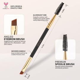 Docolor Duo Eyebrow Brush,Professional Angled Eye Brow Brush and Spoolie Brush Perfect for Lining and Shaping Brows, Spoolie for Brows or Lashes Black Docolor Duo Eyebrow Brush,Professional Angled Eye Brow Brush and Spoolie Brush Perfect for Lining and Shaping Brows, Spoolie for Brows or Lashes Black