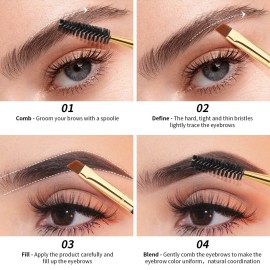 Docolor Duo Eyebrow Brush,Professional Angled Eye Brow Brush and Spoolie Brush Perfect for Lining and Shaping Brows, Spoolie for Brows or Lashes Black Docolor Duo Eyebrow Brush,Professional Angled Eye Brow Brush and Spoolie Brush Perfect for Lining and Shaping Brows, Spoolie for Brows or Lashes Black