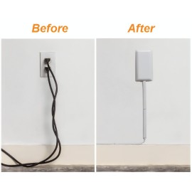 Sleek Socket No Shock Child Protector, Outlet & Plug Concealer with Protective Cord Clips, 8-Foot Flat Extension Cord with Multiple Outlets, Baby Proofing Outlet Cover, No Access To Dangerous Cords Sleek Socket No Shock Child Protector, Outlet & Plug Concealer with Protective Cord Clips, 8-Foot Flat Extension Cord with Multiple Outlets, Baby Proofing Outlet Cover, No Access To Dangerous Cords