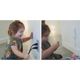 Sleek Socket No Shock Child Protector, Outlet & Plug Concealer with Protective Cord Clips, 8-Foot Flat Extension Cord with Multiple Outlets, Baby Proofing Outlet Cover, No Access To Dangerous Cords Sleek Socket No Shock Child Protector, Outlet & Plug Concealer with Protective Cord Clips, 8-Foot Flat Extension Cord with Multiple Outlets, Baby Proofing Outlet Cover, No Access To Dangerous Cords