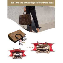 OMYSTYLE Purse Organizer Insert, Felt Tote Bag Organizer Insert with 5 Sizes, Handbag Dividers for Inside Purse, Compatible with Longchamp, Neverful, Speedy and More