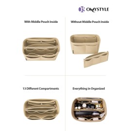 OMYSTYLE Purse Organizer Insert, Felt Tote Bag Organizer Insert with 5 Sizes, Handbag Dividers for Inside Purse, Compatible with Longchamp, Neverful, Speedy and More