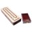 House of Cribbage Continuous Cribbage Board Alphabet e Shape Inlaid in Maple and Bloodwood with Storage Drawer for pegs and Cards - 3 Tracks