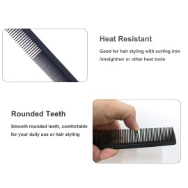 AFT90 Carbon Fiber Cutting Comb, Professional 8.15 Styling Comb, Hairdressing Comb For All Hair Types, Fine and Wide Tooth Hair Barber Comb AFT90 Carbon Fiber Cutting Comb, Professional 8.15 Styling Comb, Hairdressing Comb For All Hair Types, Fine and Wide Tooth Hair Barber Comb