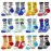 SkiBeaut Toddlers Socks Kids Non Slip Grips Sticky Slippery Toddler Boys Girls Children House Socks for 3-5 Years Old 12 Pairs