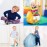SkiBeaut Toddlers Socks Kids Non Slip Grips Sticky Slippery Toddler Boys Girls Children House Socks for 3-5 Years Old 12 Pairs