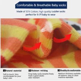 SkiBeaut Toddlers Socks Kids Non Slip Grips Sticky Slippery Toddler Boys Girls Children House Socks for 3-5 Years Old 12 Pairs SkiBeaut Toddlers Socks Kids Non Slip Grips Sticky Slippery Toddler Boys Girls Children House Socks for 3-5 Years Old 12 Pairs