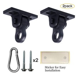 ABUSA Heavy Duty Black Swing Hangers Screws Bolts Included Over 5000 lb Capacity Playground Porch Yoga Seat Trapeze Wooden Sets Indoor Outdoor 2 Pack ABUSA Heavy Duty Black Swing Hangers Screws Bolts Included Over 5000 lb Capacity Playground Porch Yoga Seat Trapeze Wooden Sets Indoor Outdoor 2 Pack