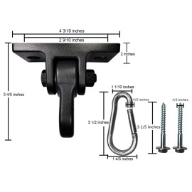 ABUSA Heavy Duty Black Swing Hangers Screws Bolts Included Over 5000 lb Capacity Playground Porch Yoga Seat Trapeze Wooden Sets Indoor Outdoor 2 Pack ABUSA Heavy Duty Black Swing Hangers Screws Bolts Included Over 5000 lb Capacity Playground Porch Yoga Seat Trapeze Wooden Sets Indoor Outdoor 2 Pack