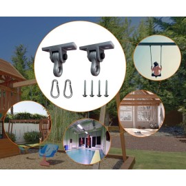 ABUSA Heavy Duty Black Swing Hangers Screws Bolts Included Over 5000 lb Capacity Playground Porch Yoga Seat Trapeze Wooden Sets Indoor Outdoor 2 Pack ABUSA Heavy Duty Black Swing Hangers Screws Bolts Included Over 5000 lb Capacity Playground Porch Yoga Seat Trapeze Wooden Sets Indoor Outdoor 2 Pack