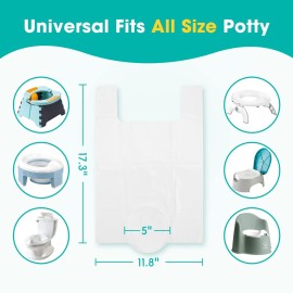 (60 Counts) Disposable Potty Liners compatible with OXO Tot 2-in-1 Go Potty Refill Bags for Toddler Travel, Universal Potty Bags Fit Most Potty Chairs