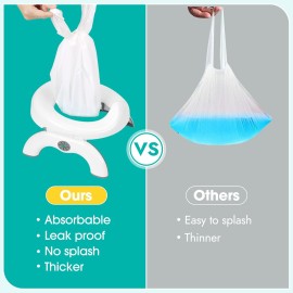 (60 Counts) Disposable Potty Liners compatible with OXO Tot 2-in-1 Go Potty Refill Bags for Toddler Travel, Universal Potty Bags Fit Most Potty Chairs