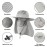 Fishing Hat,Sun Cap with UPF 50+ Sun Protection and Neck Flap,for Man and Women Light Grey