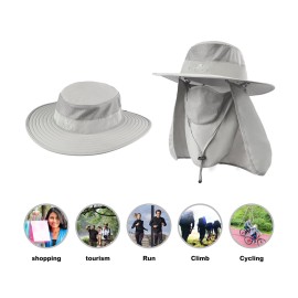 Fishing Hat,Sun Cap with UPF 50+ Sun Protection and Neck Flap,for Man and Women Light Grey Fishing Hat,Sun Cap with UPF 50+ Sun Protection and Neck Flap,for Man and Women Light Grey