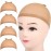Fandamei 4 pieces Light Brown Stocking Wig Caps Stretchy Nylon Wig Caps for Women