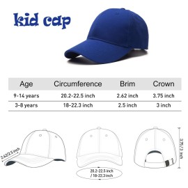 Edoneery Baseball Cap for Kids-Adjustable Washed Cotton Golf Toddler Hat for Boys & Girls Dark Blue Edoneery Baseball Cap for Kids-Adjustable Washed Cotton Golf Toddler Hat for Boys & Girls Dark Blue
