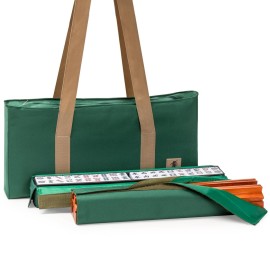 Yellow Mountain Imports American Mahjong Set, Huntington with 166 Melamine Mahjong Tiles, Mineral Green Soft Case - 4 All-in-One Racks with Pushers, Scoring Coins, Dice, and Wind Indicator Yellow Mountain Imports American Mahjong Set, Huntington with 166 Melamine Mahjong Tiles, Mineral Green Soft Case - 4 All-in-One Racks with Pushers, Scoring Coins, Dice, and Wind Indicator