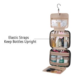 BAGSMART Toiletry Bag Travel Bag with Hanging Hook, Water-resistant Makeup Cosmetic Bag Travel Organizer for Accessories, Shampoo, Full-size Container, Toiletries (Black, Medium) BAGSMART Toiletry Bag Travel Bag with Hanging Hook, Water-resistant Makeup Cosmetic Bag Travel Organizer for Accessories, Shampoo, Full-size Container, Toiletries (Black, Medium)