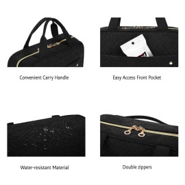 BAGSMART Toiletry Bag Travel Bag with Hanging Hook, Water-resistant Makeup Cosmetic Bag Travel Organizer for Accessories, Shampoo, Full-size Container, Toiletries (Black, Medium) BAGSMART Toiletry Bag Travel Bag with Hanging Hook, Water-resistant Makeup Cosmetic Bag Travel Organizer for Accessories, Shampoo, Full-size Container, Toiletries (Black, Medium)