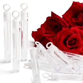 112 Pack Mini Wedding Bubble Wand (White Circle St..