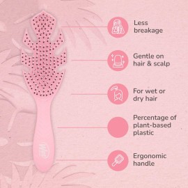 Wet Brush Go Green Hair Detangler Brush, Pink - Detangling Hair Brush - Ultra-Soft IntelliFlex Bristles Glide Through Tangles & Gently Loosens Knots While Minimizing Pain, Split Ends & Breakage Wet Brush Go Green Hair Detangler Brush, Pink - Detangling Hair Brush - Ultra-Soft IntelliFlex Bristles Glide Through Tangles & Gently Loosens Knots While Minimizing Pain, Split Ends & Breakage