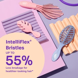 Wet Brush Go Green Hair Detangler Brush, Pink - Detangling Hair Brush - Ultra-Soft IntelliFlex Bristles Glide Through Tangles & Gently Loosens Knots While Minimizing Pain, Split Ends & Breakage Wet Brush Go Green Hair Detangler Brush, Pink - Detangling Hair Brush - Ultra-Soft IntelliFlex Bristles Glide Through Tangles & Gently Loosens Knots While Minimizing Pain, Split Ends & Breakage