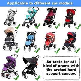 Baby Stroller Sun Shade Sun Protection Shade for Strollers Car Seats Pram Pushchair Buggy Stroller Sunshade Parasol Sun Rain Shades Canopy Cover Awning Anti-UV Toddlers Strollers Canopy Sunshade Baby Stroller Sun Shade Sun Protection Shade for Strollers Car Seats Pram Pushchair Buggy Stroller Sunshade Parasol Sun Rain Shades Canopy Cover Awning Anti-UV Toddlers Strollers Canopy Sunshade