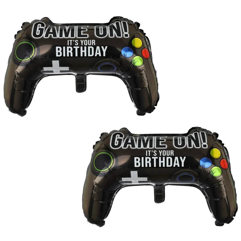 2 Pcs Video Game Controller Mylar Balloon Theme Party Boys Gaming Birthday Decorations 2 Pcs Video Game Controller Mylar Balloon Theme Party Boys Gaming Birthday Decorations