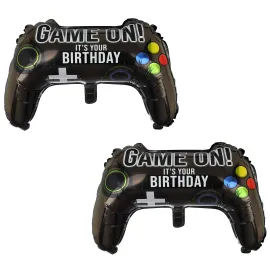 2 Pcs Video Game Controller Mylar Balloon Theme Pa..