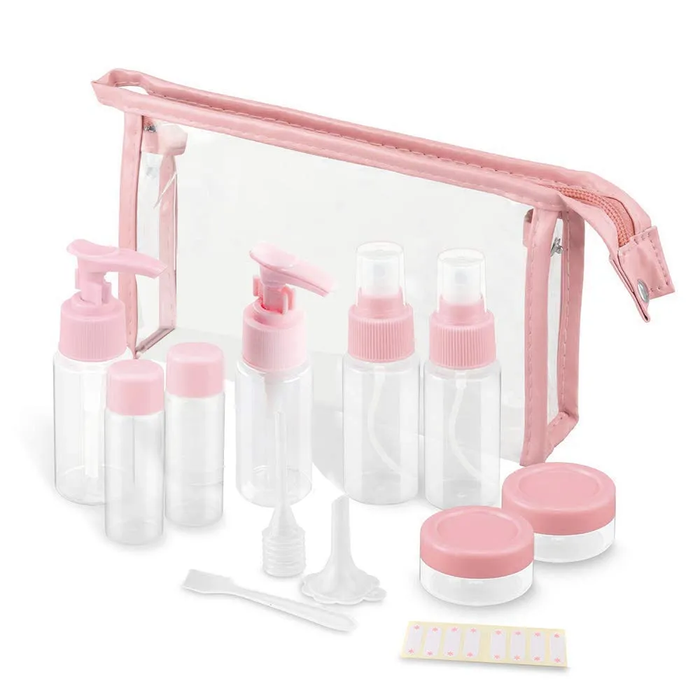 Vitog Travel Bottles Kit, TSA Approved Leak Proof Portable Toiletry Containers Set, Clear PET Flight Size Cosmetic Containers for Lotion, Shampoo, Cream, Soap, Set of 11 Vitog Travel Bottles Kit, TSA Approved Leak Proof Portable Toiletry Containers Set, Clear PET Flight Size Cosmetic Containers for Lotion, Shampoo, Cream, Soap, Set of 11