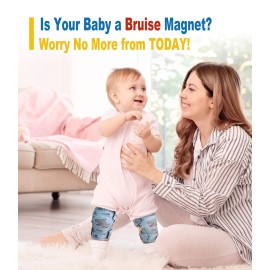 Simply Kids Baby Knee Pads for Crawling (2 Pairs) Rodilleras para Bebe, CPSIA Certified - Infant Knee Protector for Toddler, Girl, Boy, Crawler