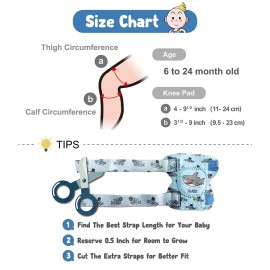 Simply Kids Baby Knee Pads for Crawling (2 Pairs) Rodilleras para Bebe, CPSIA Certified - Infant Knee Protector for Toddler, Girl, Boy, Crawler