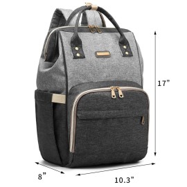 Diaper Bag Backpack for Women, Baby Bags for Girls,Diaper Bag with Changing Pad, and Insulated Pockets (Dark Grey +Light Grey) Diaper Bag Backpack for Women, Baby Bags for Girls,Diaper Bag with Changing Pad, and Insulated Pockets (Dark Grey +Light Grey)