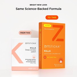 ZitSticka Killa Pimple Patches for Face - World\'s Most Potent Pimple Patch with Fast-Acting Microdarts - Starts Working within 6 Hours for Deep, Early-Stage Zits - Regular 8 Count with Cleana Swab ZitSticka Killa Pimple Patches for Face - World\'s Most Potent Pimple Patch with Fast-Acting Microdarts - Starts Working within 6 Hours for Deep, Early-Stage Zits - Regular 8 Count with Cleana Swab