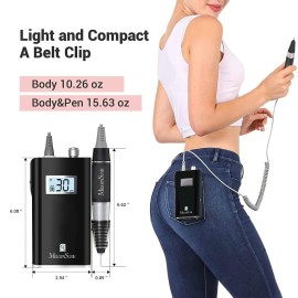 MelodySusie Professional Rechargeable 30000 RPM Nail Drill,SC320H Portable Electric E File Scamander, Acrylic Gel Grinder Tools with 6 Bits and Sanding Bands for Manicure Pedicure Carve Polish(Black) MelodySusie Professional Rechargeable 30000 RPM Nail Drill,SC320H Portable Electric E File Scamander, Acrylic Gel Grinder Tools with 6 Bits and Sanding Bands for Manicure Pedicure Carve Polish(Black)